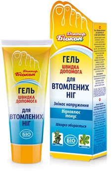 Гель для ніг Біокон Швидка допомога для сто млених ніг 75 мл (4820008315823)