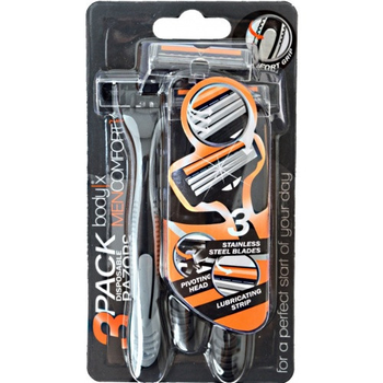 Бритва для гоління одноразова Body-X-Fuze Stainles Steel Blades 3 шт (8717825619011)