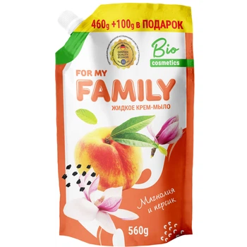 Рідке мило Family Магнолія-Персик 560 мл (4260637721501)