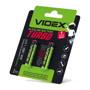 Батарейки Videx TURBO AAA 2 шт (4820118294315)