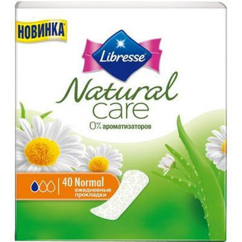 Прокладки щоденні Libresse Natural Care Normal 40 шт (7322540523263)
