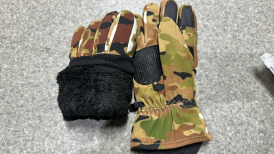 Зимові рукавички мультикам Softshell на хутрі тактичні рукавички військові софтшелл армійські сенсорні рукавички