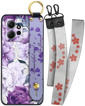 Чехол SHLab Xiaomi Redmi Note 12 4G Beautiful Flower + два ремешка с карабином (34350)