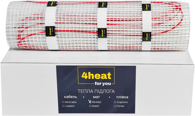 Тепла підлога 4HEAT MiniMat 150 3 м² мат під плитку (4HT.MNT.15030)