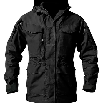 Куртка чоловіча S.archon M65 Black M парку ветровка з кишенями та капюшоном