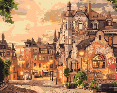 Картина по номерам 40×50 см Kontur. Старинная улица. DS0557