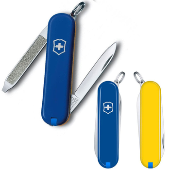 Швейцарский нож Victorinox ESCORT UKRAINE 58мм/6 функций, сине-желтые накладки