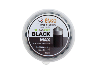 Кулі зі сталевим сердечником та з тефлоновим покриттям Elko Black Max 4.5мм 0.41г 85шт
