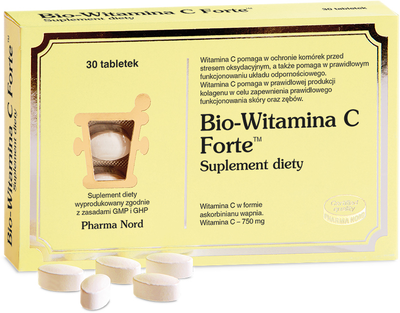 Біологічно активна добавка Pharma Nord Bio-Witamina C Forte 30 таблеток (5709976261105)