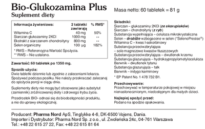 Suplement diety Pharma Nord Bio-Glukozamina Plus 60 tabletek (5709976478305)