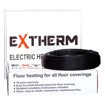 Теплый пол электрический Extherm нагревательный кабель 1,5м² 300 Вт 15м (ЕТС ECO 20-300)