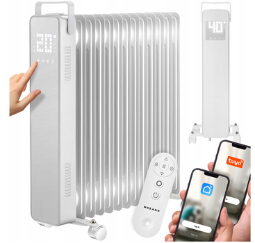 Электрический масляный радиатор Mozano Smart Heater 13 ребер 3000 Вт WiFi + Пульт дистанционного управления