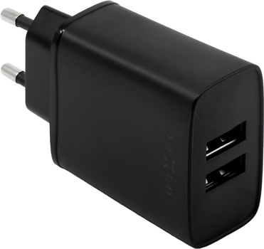 Зарядний пристрій для телефона Fixed Dual USB 15Вт Black (8591680114887)