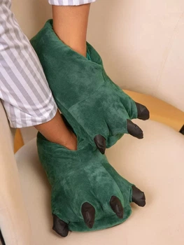 Тапочки Кигуруми Лапы Динозавтра Когти My Kigu Домашние Зеленый Женские Мягкие Плюшевые 34-38 (304641)