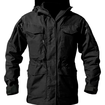 Тактическая куртка S.archon M65 Black парка мужская 2XL с капюшоном
