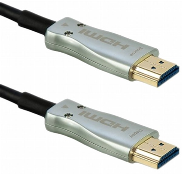 Kabel Qoltec HDMI A - HDMI A v.2.0 30 m czarno srebrny (5901878504742)