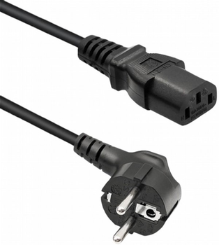 Kabel Qoltec zasilający IEC-C13 - Schuko 0.6 m czarny (5901878503660)