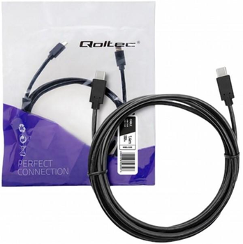Кабель Qoltec USB Type-C - USB Type-C 3.1 1.4 м Black (5901878523507)