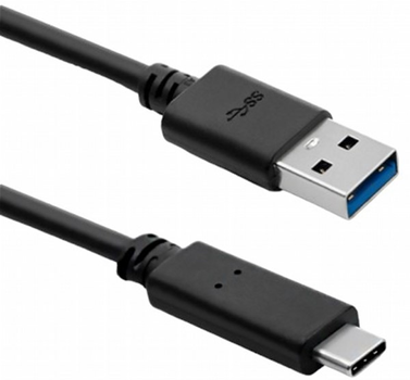 Кабель Qoltec USB Type-C 3.1 - USB Type-A 3.0 1.8 м Black (5901878503639)