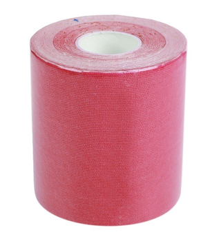 Кінезіо тейп (кінезіологічний тейп) Kinesiology Tape 7.5см х 5м рожевий