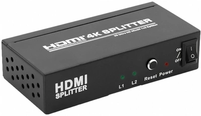 Rozdzielacz Qoltec Splitter HDMI v.1.4 1 x 2 aktywny (5901878523552)