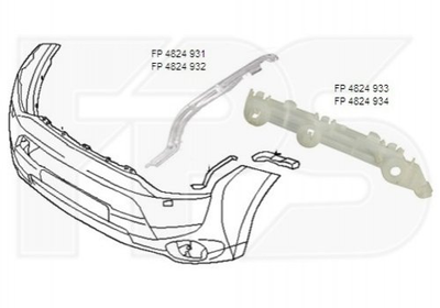 Бампер FPS FP 4824 933 Mitsubishi Outlander 6400F879