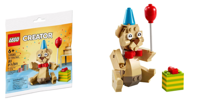 Zestaw klocków LEGO Creator Birthday Bear 80 elementów (30582)