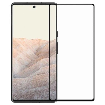 9H защитное стекло 5D для Google Pixel 7 черное на весь экран с полной проклейкой