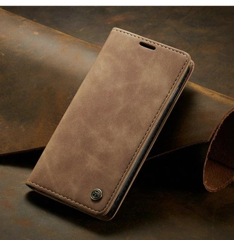 Чехол книжка Caseme с магнитом для Xiaomi Redmi Note 13 Pro+ 5G коричневый бумажник