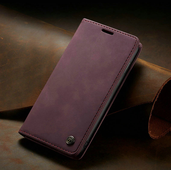 Чохол книжка Caseme з магнітом для Xiaomi Redmi Note 8 Pro бордовий