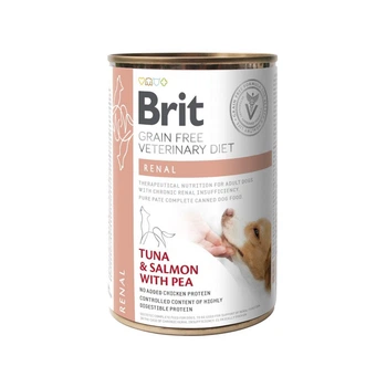 Влажный корм для собак Brit VetDiets Renal с заболеваниями почек 400г, с тунцом и лососем