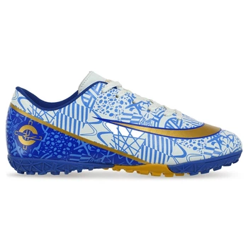 Сороконожки футбольные Zelart 222-1 размер 38 White-Blue-Gold