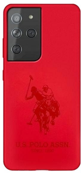 Панель U.S. Polo Assn Silicone On Tone для Samsung Galaxy S21 Ultra Red (3700740497104)