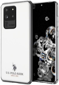 Панель U.S. Polo Assn Shiny для Samsung Galaxy S20 Ultra White (3700740472927)