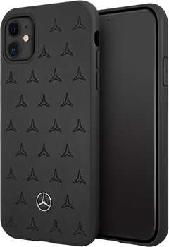 Etui Mercedes Leather Stars Pattern do Apple iPhone 11/Xr Black (3666339013578)