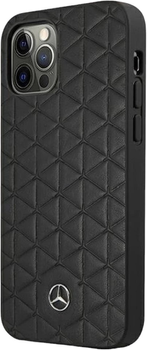Панель Mercedes Leather Quilted Embossed для Apple iPhone 12 Pro Max Black (3666339013073)