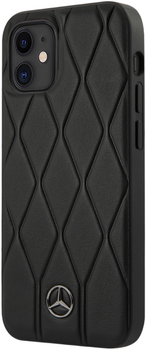 Etui Mercedes Wave Line do Apple iPhone 12 mini Black (3700740484166)