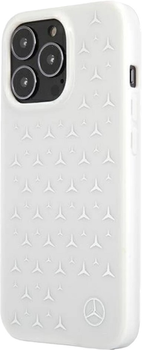 Etui Mercedes Silver Stars Pattern do Apple iPhone 13/13 Pro White (3666339020279)