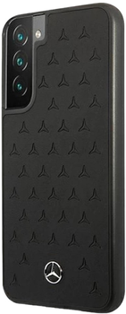 Панель Mercedes Leather Stars Pattern для Samsung Galaxy S22 Plus Black (3666339044107)