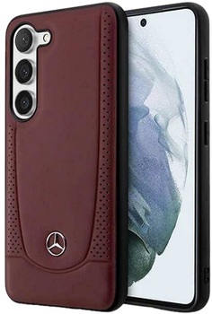 Панель Mercedes Leather Urban Bengale для Samsung Galaxy S23 Red (3666339113421)