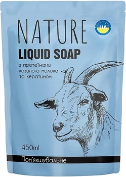 Жидкое мыло "Протеины козьего молока" - Bioton Cosmetics Nature Liquid Soap (сменный блок) 450ml (1226246-145932)