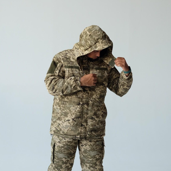 Зимова куртка "ЗСУ" Бушлат військовий тактичний зимовий піксель Тканина мембрана розмір 50