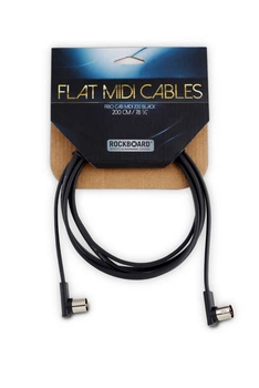 Кабель MIDI ROCKBOARD RBO CAB MIDI 200 BK Flat MIDI Cable - Black, 200 cm