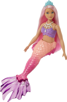Lalka Mattel Barbie Dreamtopia Mermaid With Purple Top Pink Hair (194735055845)