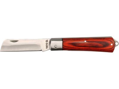 Нож электрика с прямым лезвием складной, лезвие 85 мм, 200 мм YATO (YT-7600)