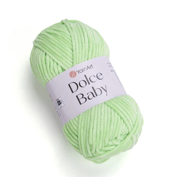 Пряжа для вязания YarnArt Dolce Baby 850 салатовая ярнарт дольче беби плюшевая