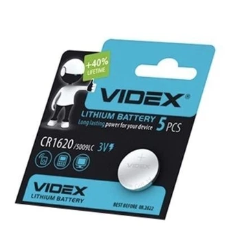 Батарейка літієва Videx CR1620 BLISTER CARD - 1шт