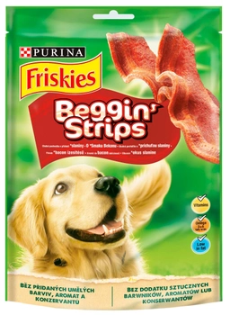 Przysmak dla psów Purina Friskies Beggin Strips z bekonem 120 g (7613033445149)