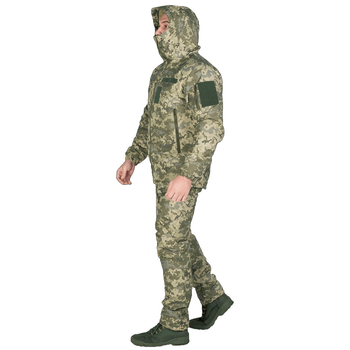 Чоловічий зимовий костюм NordStorm / Вітрозахисна куртка + штани "Cyclone" піксель розмір XL 54-56