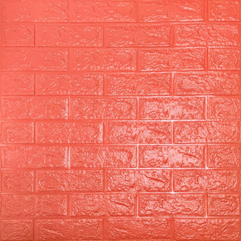 Самоклеящаяся 3D панель Sticker Wall оранжевая 700х770х3мм (007-3) SW-00001363